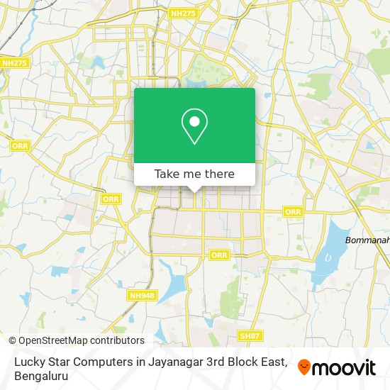Lucky Star Computers in Jayanagar 3rd Block East map