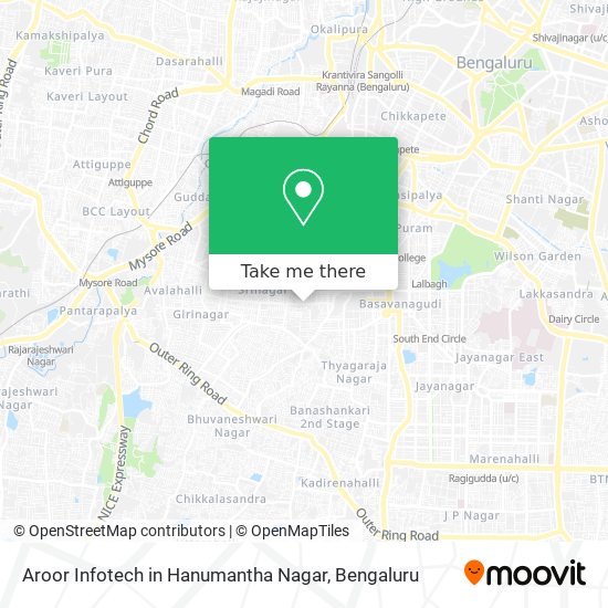Aroor Infotech in Hanumantha Nagar map