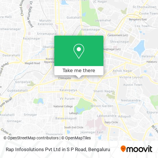 Rap Infosolutions Pvt Ltd in S P Road map