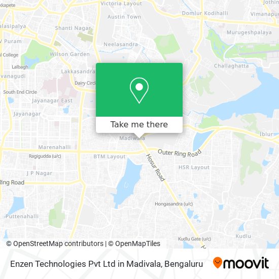 Enzen Technologies Pvt Ltd in Madivala map