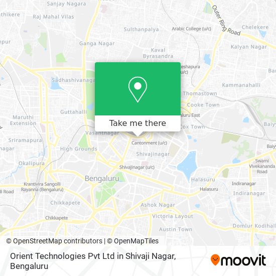 Orient Technologies Pvt Ltd in Shivaji Nagar map
