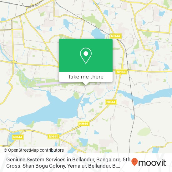 Geniune System Services in Bellandur, Bangalore, 5th Cross, Shan Boga Colony, Yemalur, Bellandur, B map