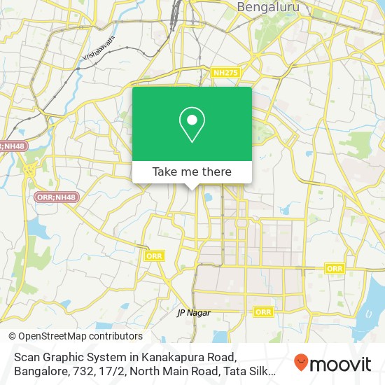 Scan Graphic System in Kanakapura Road, Bangalore, 732, 17 / 2, North Main Road, Tata Silk Farm, Jaya map