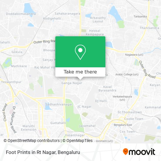 Foot Prints in Rt Nagar map
