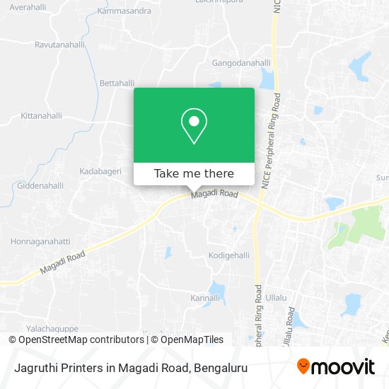 Jagruthi Printers in Magadi Road map