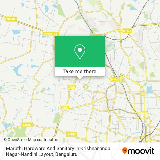 Maruthi Hardware And Sanitary in Krishnananda Nagar-Nandini Layout map