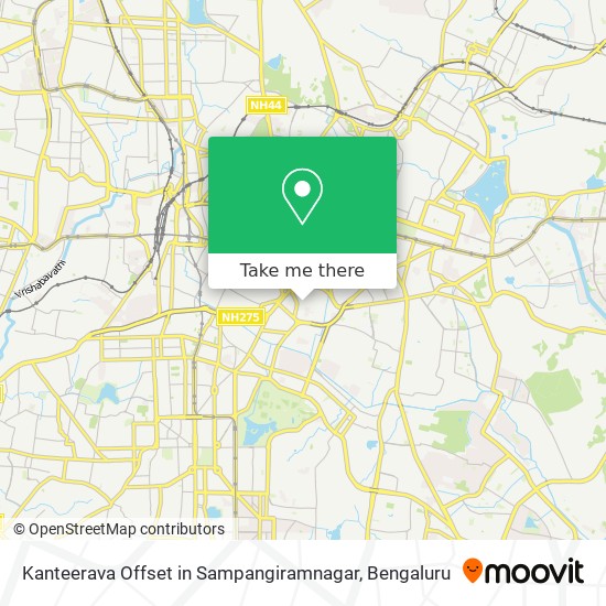 Kanteerava Offset in Sampangiramnagar map