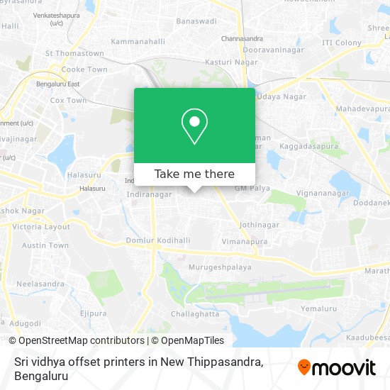 Sri vidhya offset printers in New Thippasandra map