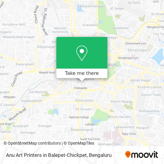 Anu Art Printers in Balepet-Chickpet map