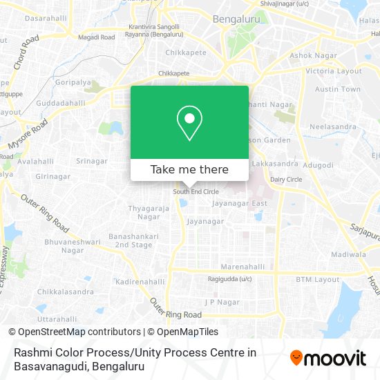 Rashmi Color Process / Unity Process Centre in Basavanagudi map