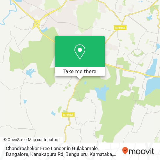 Chandrashekar Free Lancer in Gulakamale, Bangalore, Kanakapura Rd, Bengaluru, Karnataka, India map