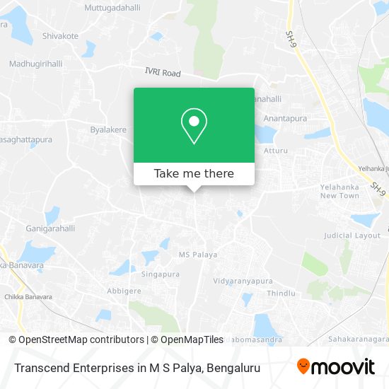 Transcend Enterprises in M S Palya map