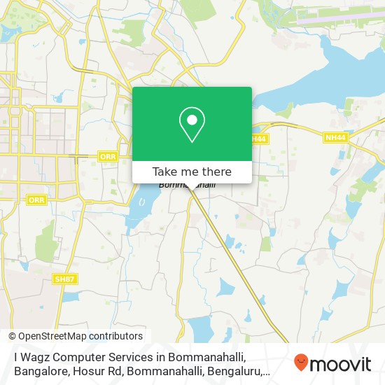 I Wagz Computer Services in Bommanahalli, Bangalore, Hosur Rd, Bommanahalli, Bengaluru, Karnataka, map