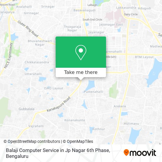 Balaji Computer Service in Jp Nagar 6th Phase map