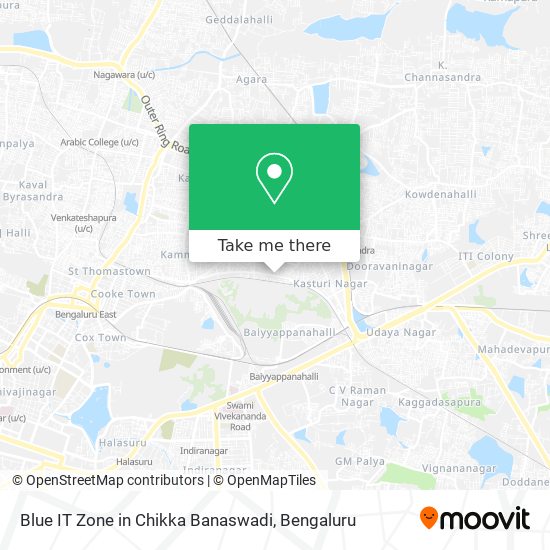 Blue IT Zone in Chikka Banaswadi map