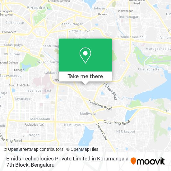 Emids Technologies Private Limited in Koramangala 7th Block map