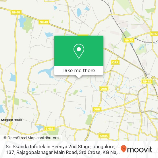 Sri Skanda Infotek in Peenya 2nd Stage, bangalore, 137, Rajagopalanagar Main Road, 3rd Cross, KG Na map