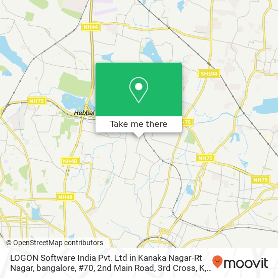 LOGON Software India Pvt. Ltd in Kanaka Nagar-Rt Nagar, bangalore, #70, 2nd Main Road, 3rd Cross, K map