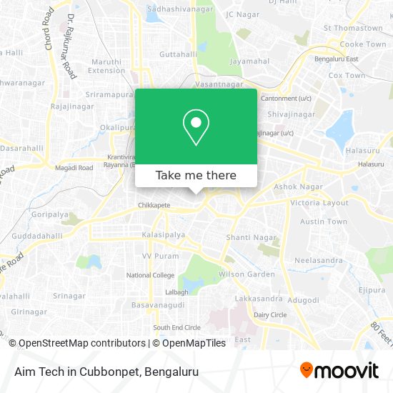 Aim Tech in Cubbonpet map