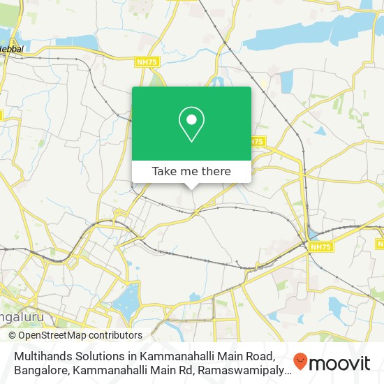 Multihands Solutions in Kammanahalli Main Road, Bangalore, Kammanahalli Main Rd, Ramaswamipalya, Li map