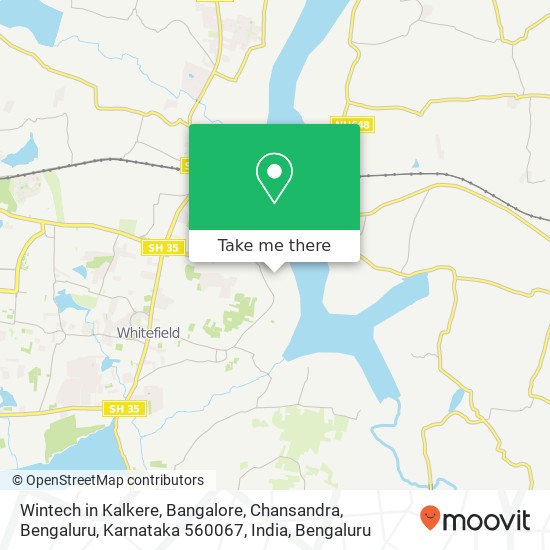 Wintech in Kalkere, Bangalore, Chansandra, Bengaluru, Karnataka 560067, India map