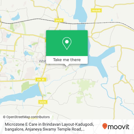 Microzone E Care in Brindavan Layout-Kadugodi, bangalore, Anjaneya Swamy Temple Road, Immadihalli, map