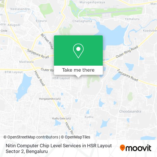 Nitin Computer Chip Level Services in HSR Layout Sector 2 map
