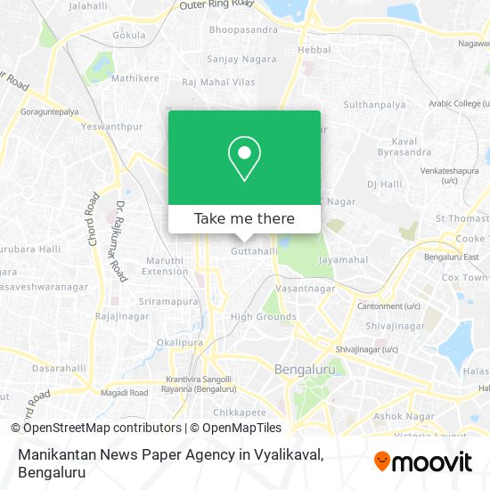 Manikantan News Paper Agency in Vyalikaval map