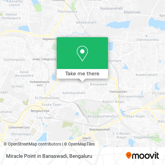 Miracle Point in Banaswadi map