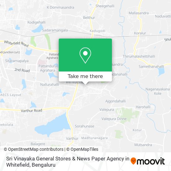 Sri Vinayaka General Stores & News Paper Agency in Whitefield map