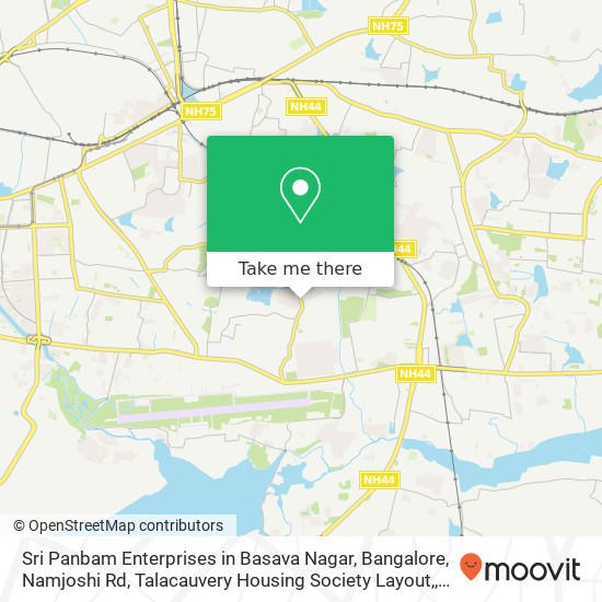 Sri Panbam Enterprises in Basava Nagar, Bangalore, Namjoshi Rd, Talacauvery Housing Society Layout, map