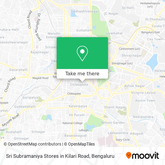 Sri Subramaniya Stores in Kilari Road map