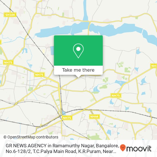 GR NEWS AGENCY in Ramamurthy Nagar, Bangalore, No.6-128 / 2, T.C.Palya Main Road, K.R.Puram, Near Rag map