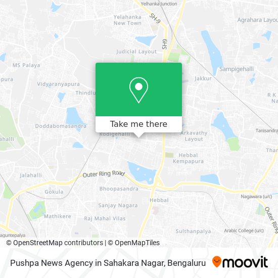 Pushpa News Agency in Sahakara Nagar map