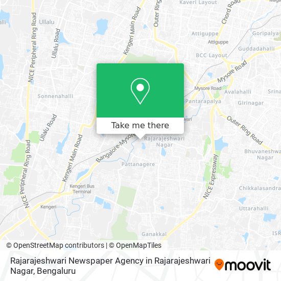 Rajarajeshwari Newspaper Agency in Rajarajeshwari Nagar map