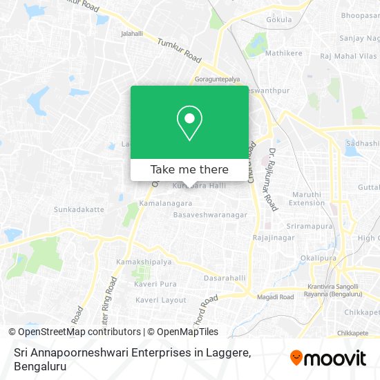 Sri Annapoorneshwari Enterprises in Laggere map