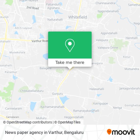 News paper agency in Varthur map