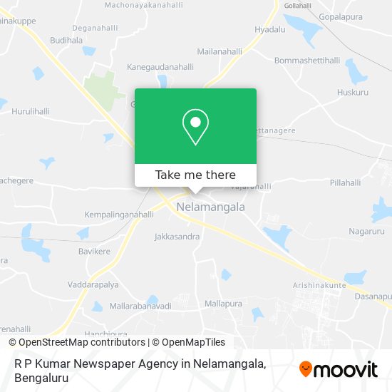 R P Kumar Newspaper Agency in Nelamangala map