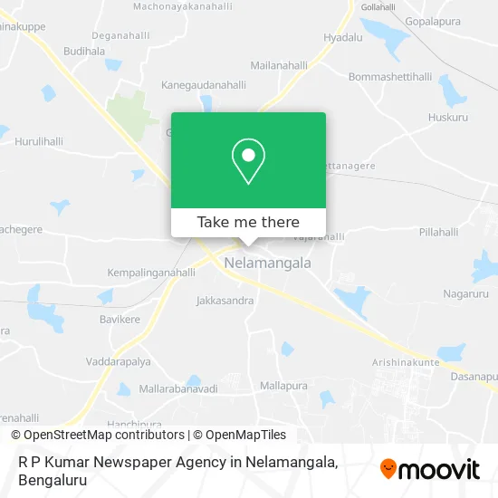 R P Kumar Newspaper Agency in Nelamangala map