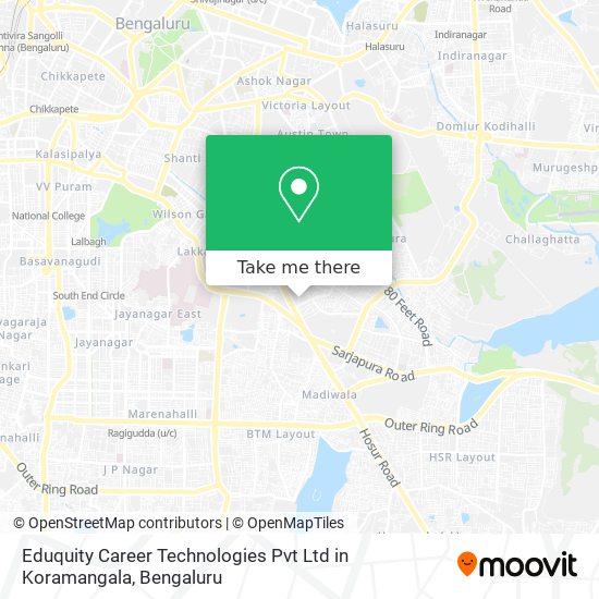 Eduquity Career Technologies Pvt Ltd in Koramangala map