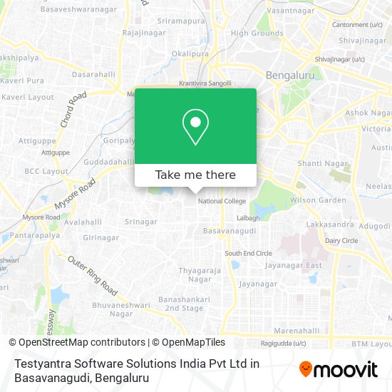 Testyantra Software Solutions India Pvt Ltd in Basavanagudi map