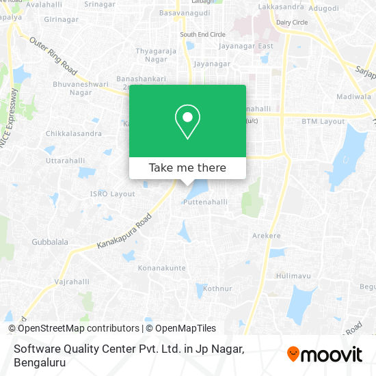 Software Quality Center Pvt. Ltd. in Jp Nagar map