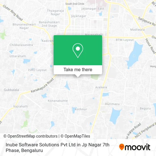 Inube Software Solutions Pvt Ltd in Jp Nagar 7th Phase map