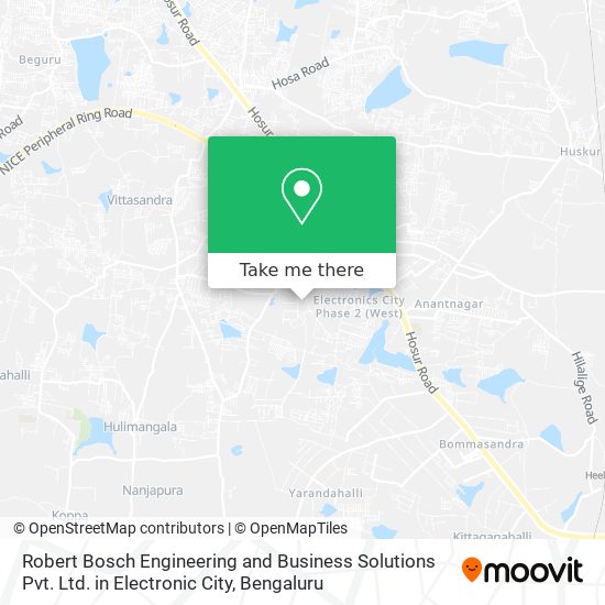 Robert Bosch Engineering and Business Solutions Pvt. Ltd. in Electronic City map