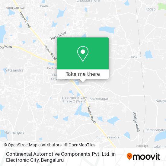 Continental Automotive Components Pvt. Ltd. in Electronic City map
