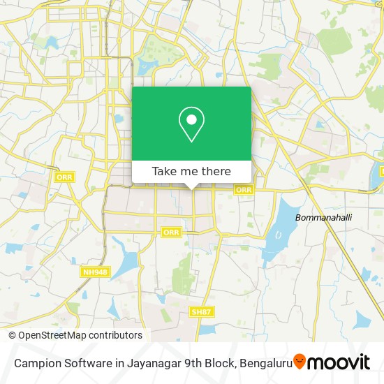 Campion Software in Jayanagar 9th Block map