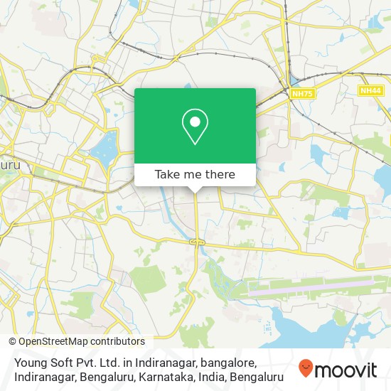 Young Soft Pvt. Ltd. in Indiranagar, bangalore, Indiranagar, Bengaluru, Karnataka, India map