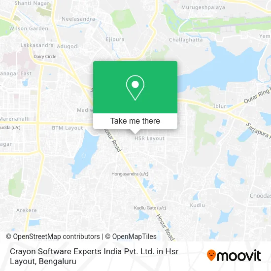 Crayon Software Experts India Pvt. Ltd. in Hsr Layout map