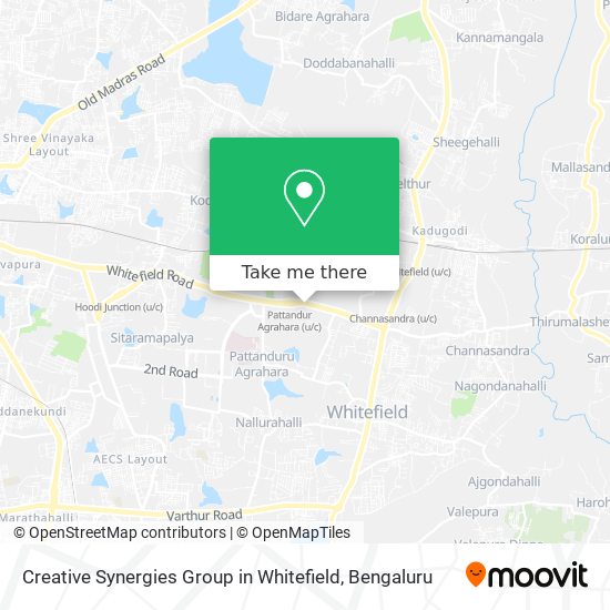Creative Synergies Group in Whitefield map