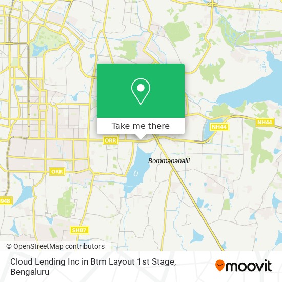 Cloud Lending Inc in Btm Layout 1st Stage map